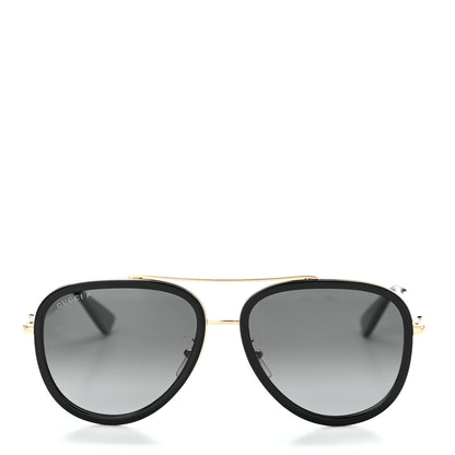 Gucci Aviator Sunglasses GG0062S Black Gold 2 of 9