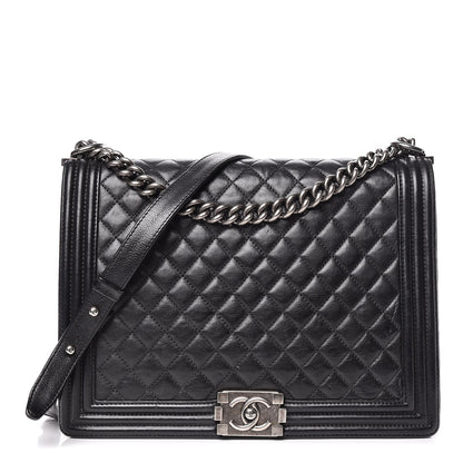 Chanel Calfskin Quilted Large Boy Flap Black 1 of 22
