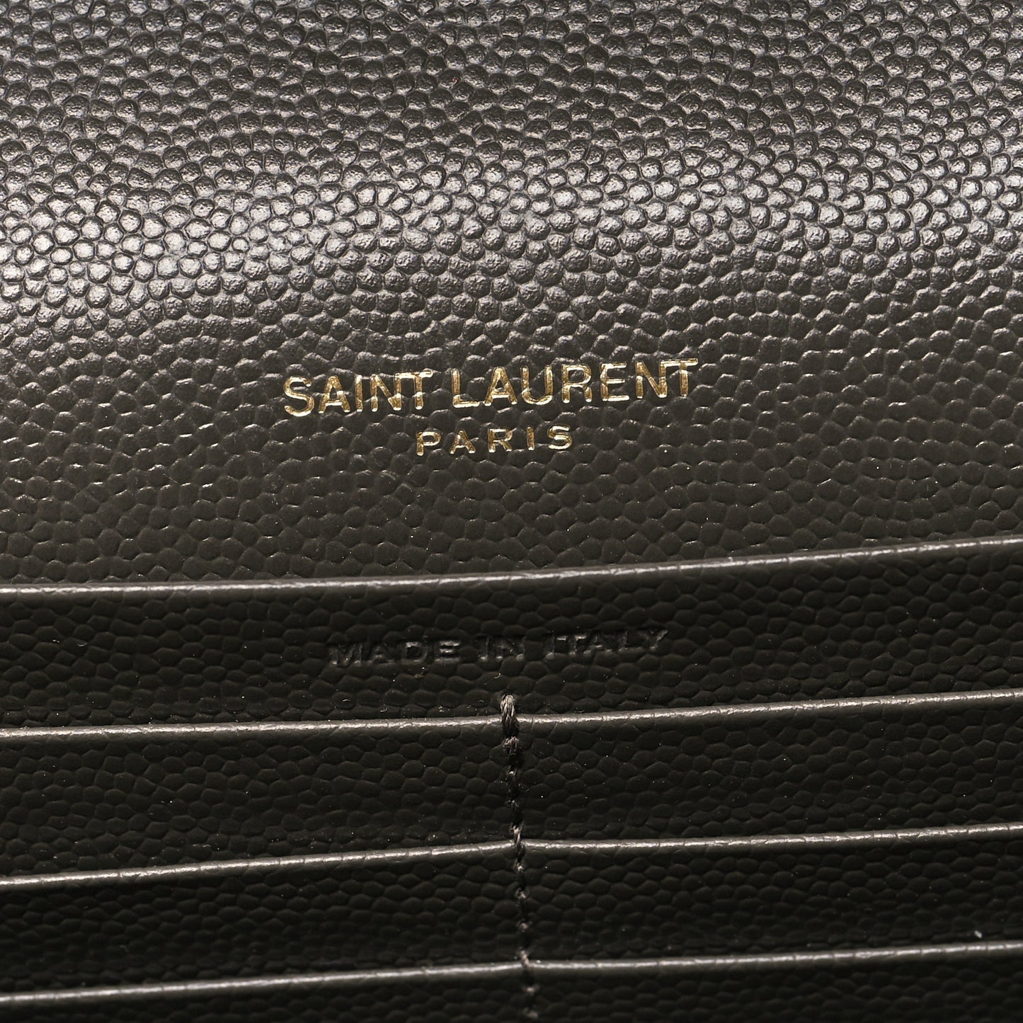 Grain De Poudre Matelasse Chevron Monogram Chain Wallet Oyster Grey