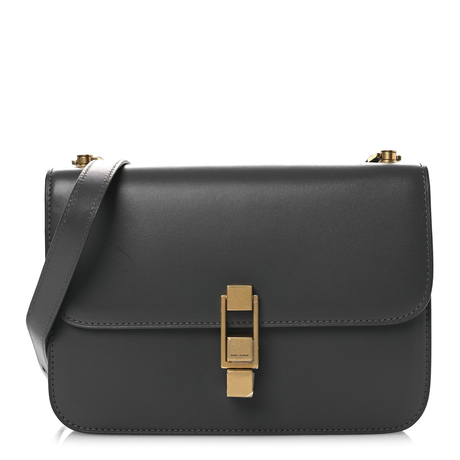 Saint Laurent Smooth Calfskin Carre Satchel Fog 1 of 13