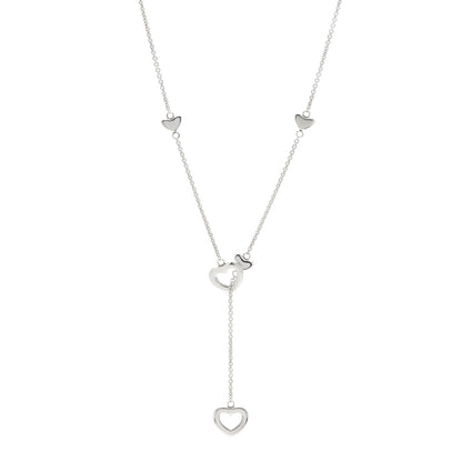Tiffany Sterling Silver Heart Lariat Necklace 1 of 6