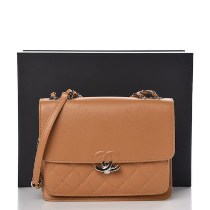 Chanel Caviar Quilted Small CC Box Flap Dark Beige 8 of 8