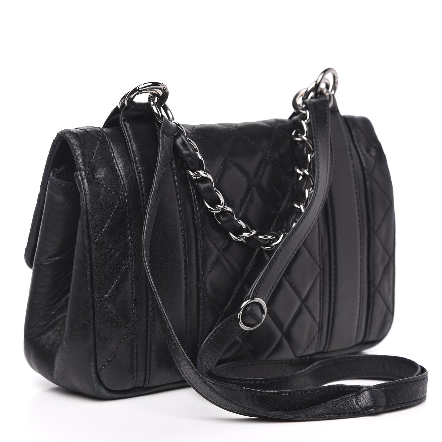 Chanel Lambskin Quilted Small Messenger Bag Black 3 of 17