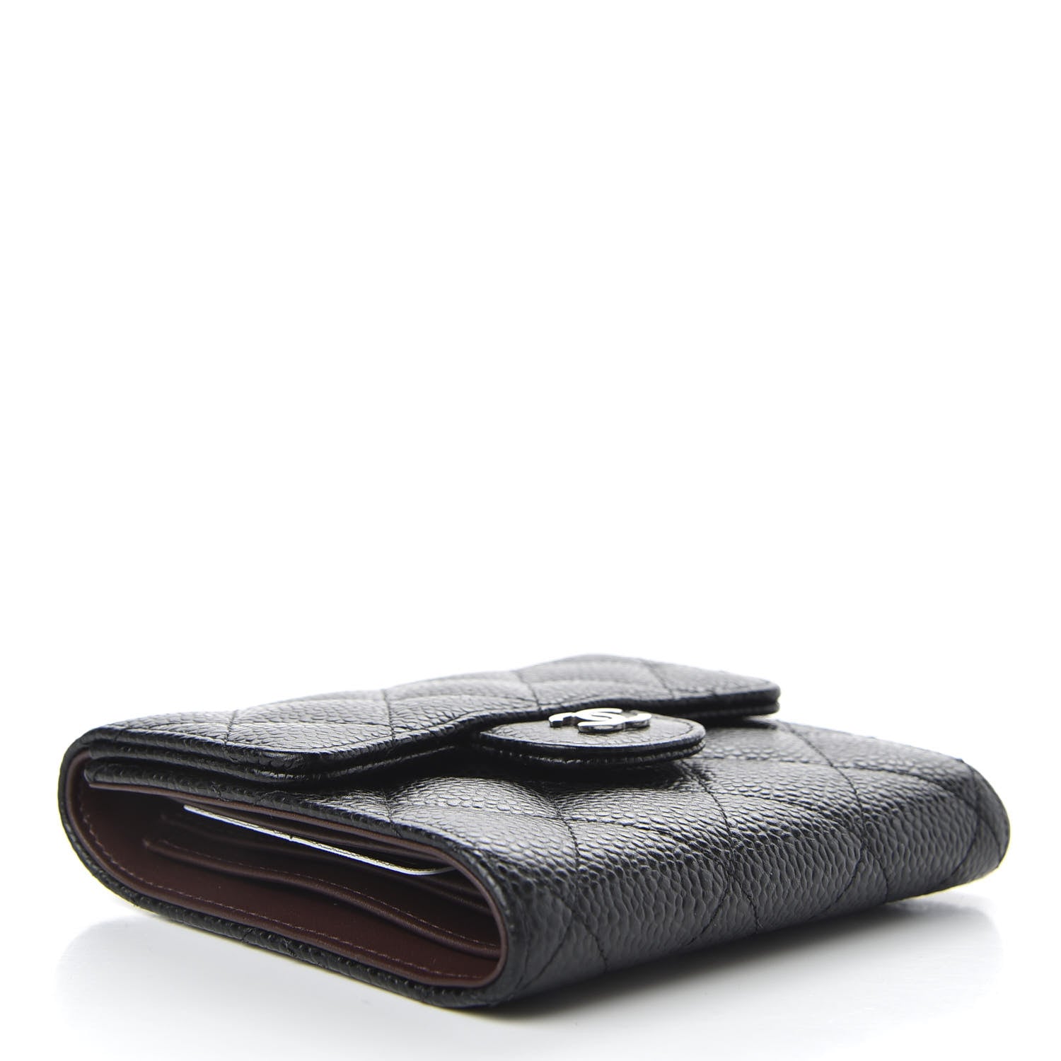 Chanel Caviar Quilted Compact Flap Wallet Black 4 of 8