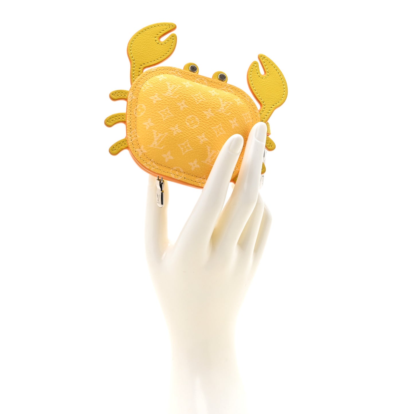 Monogram Crab Bag Charm Yellow