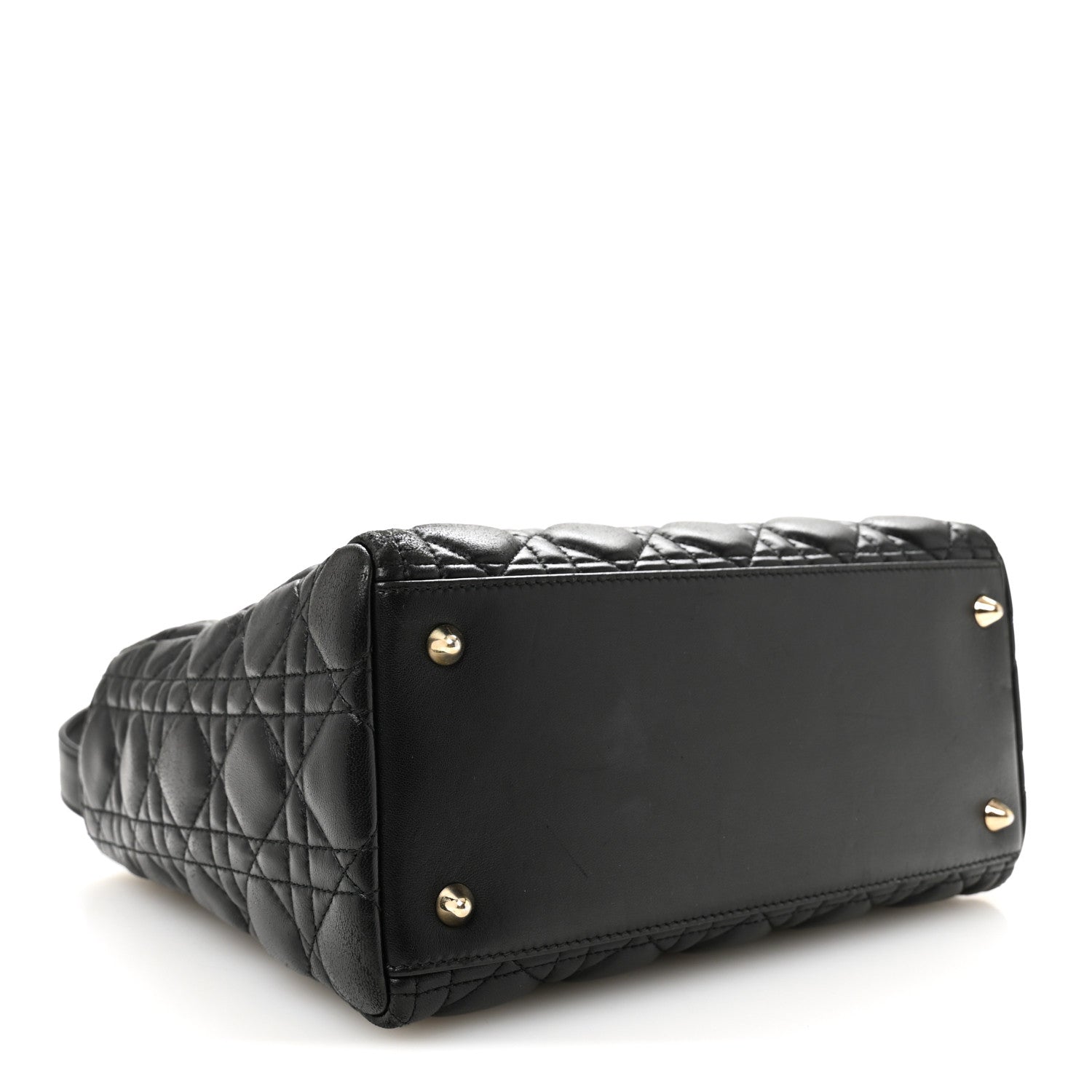 Christian Dior Lambskin Cannage Medium Lady Dior Black 4 of 10
