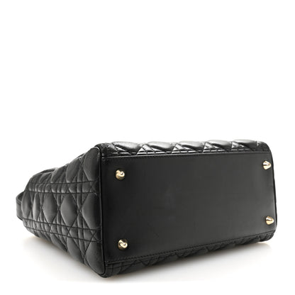 Christian Dior Lambskin Cannage Medium Lady Dior Black 4 of 10