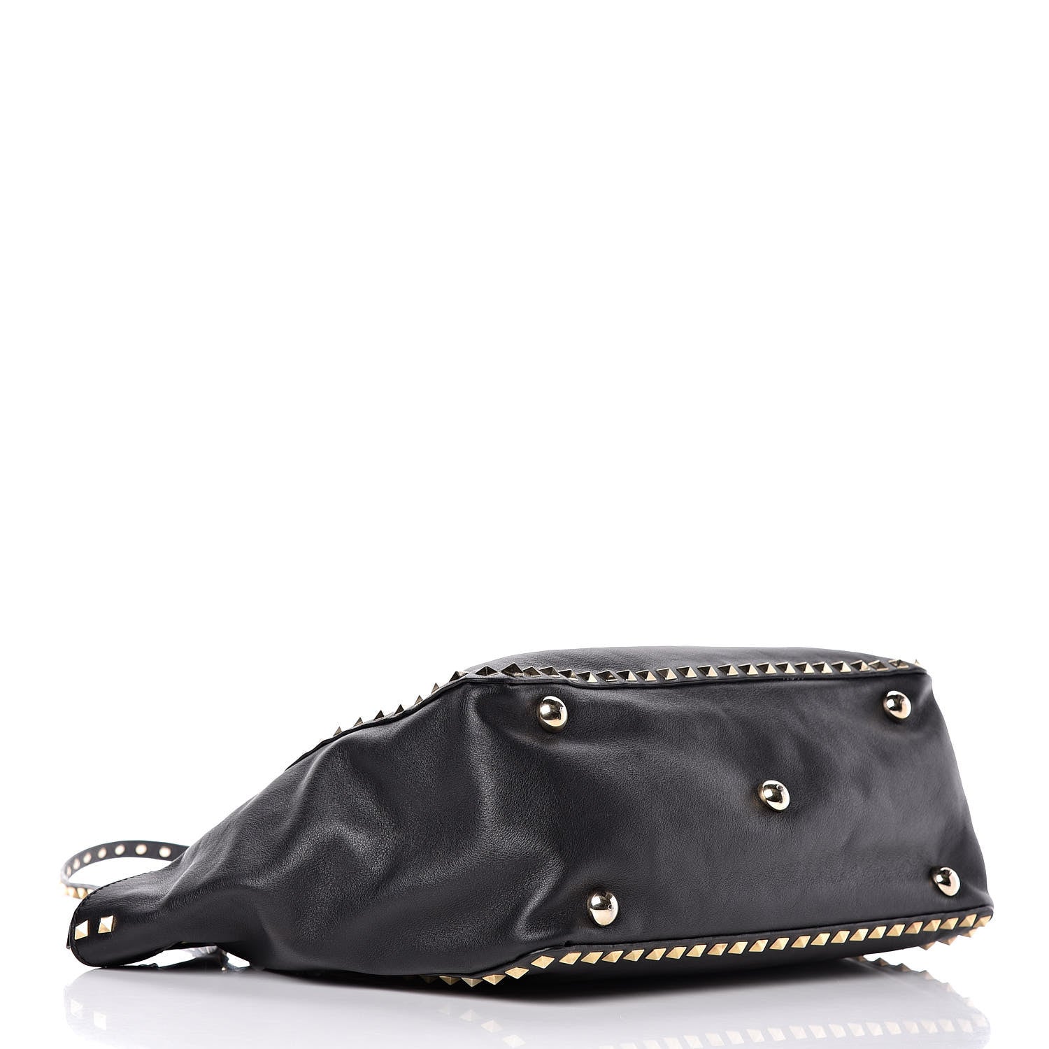 Valentino Garavani Vitello Medium Rockstud Tote Black 5 of 12