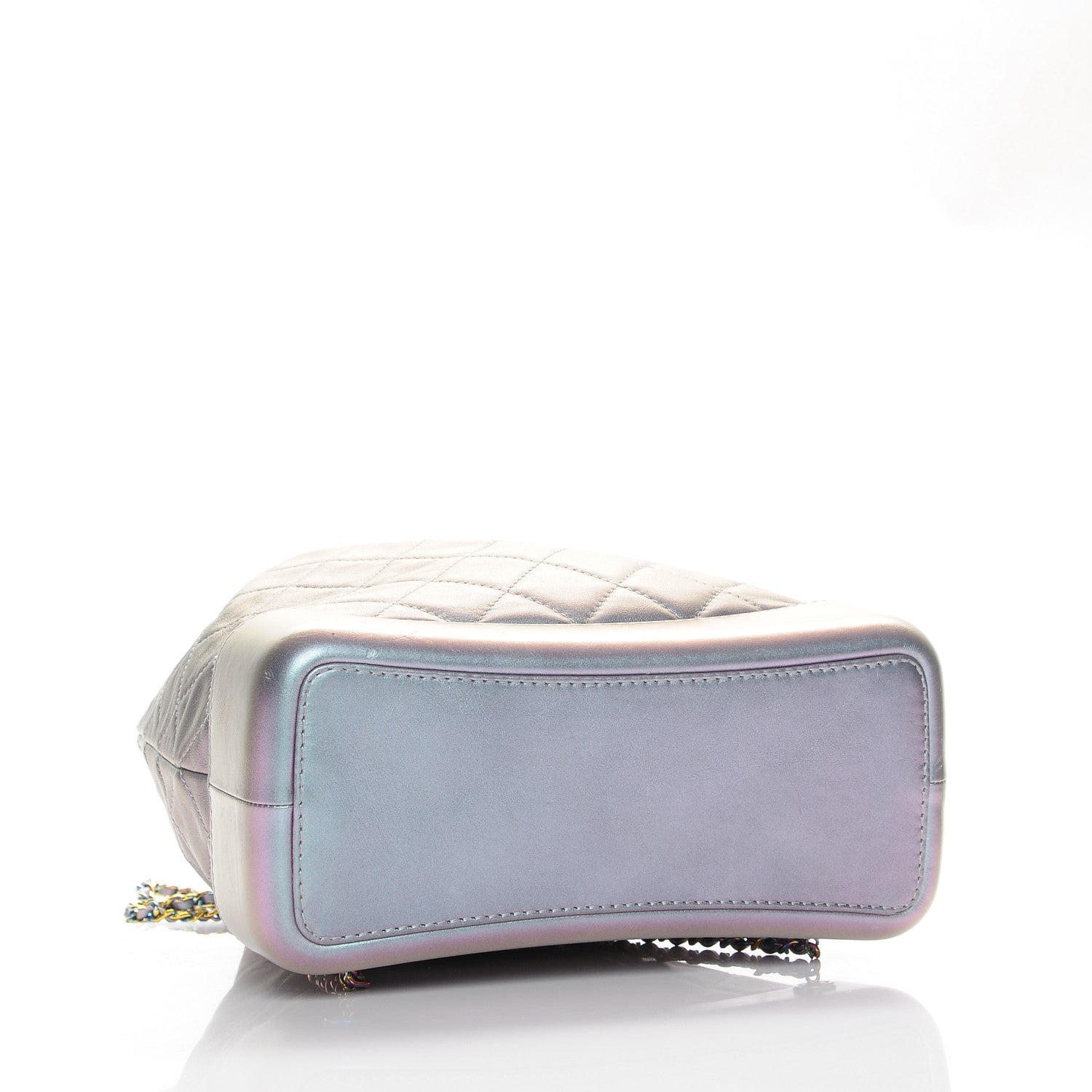 Chanel Iridescent Lambskin Calfskin Quilted Gabrielle Backpack Light Purple 4 of 9