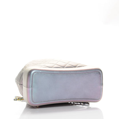 Chanel Iridescent Lambskin Calfskin Quilted Gabrielle Backpack Light Purple 4 of 9