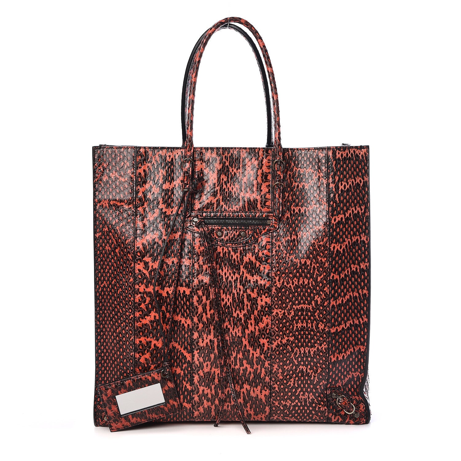 Balenciaga Elaphe Papier Ledger Tote Red 1 of 10