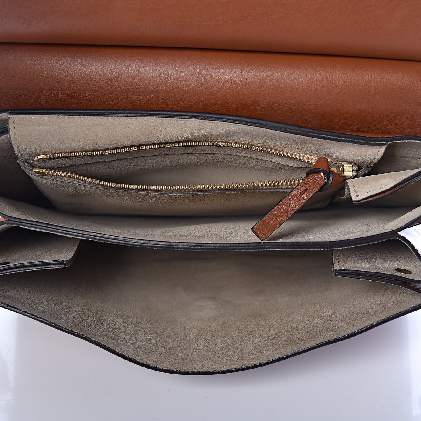 Suede Calfskin Medium Faye Shoulder Bag Tobacco