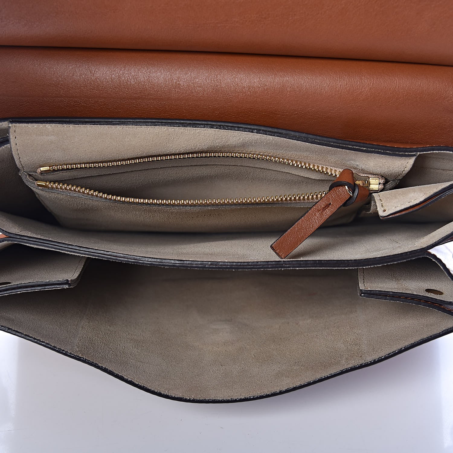 Chloe Suede Calfskin Medium Faye Shoulder Bag Tobacco 5 of 11