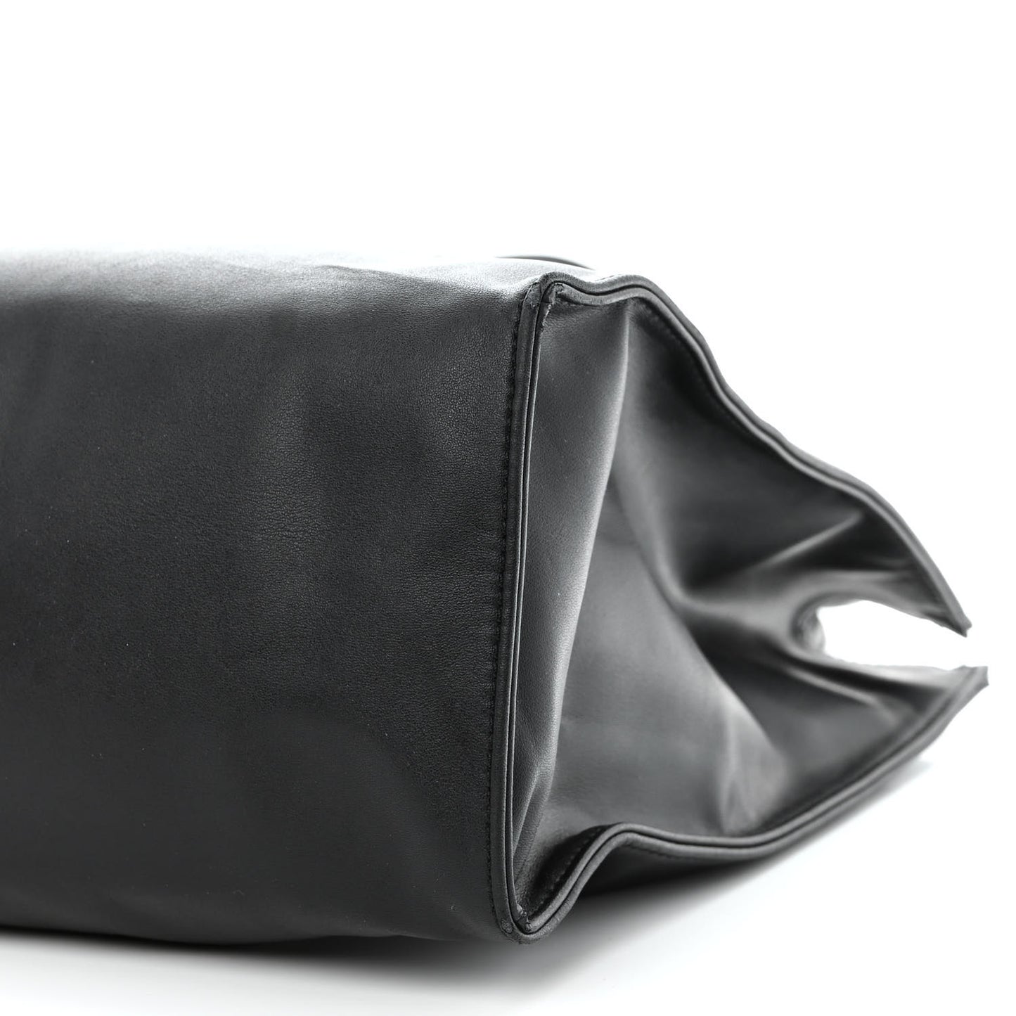 Vegan Leather Medium Shopping Bag Black