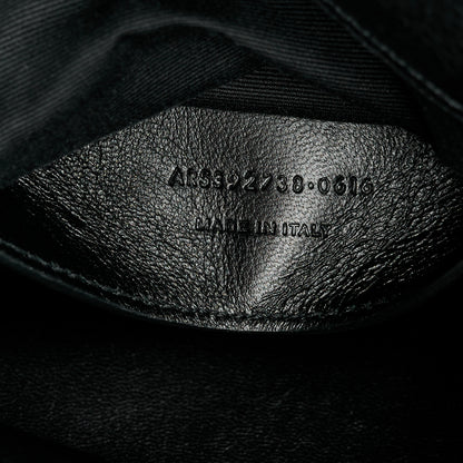 Saint Laurent Sheepskin Matelasse Chevron Monogram Large College Satchel Black 9 of 12