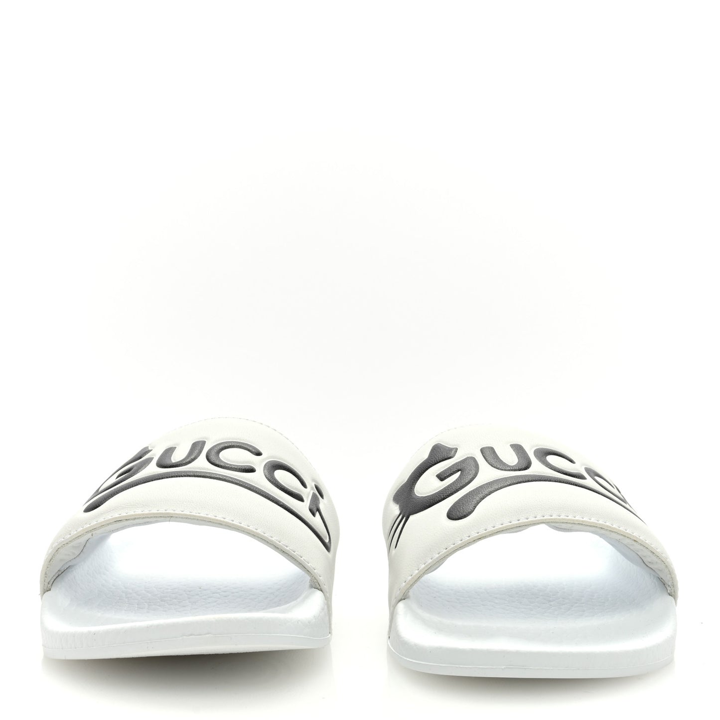 Nappa Interlocking G Cat Womens Pursuit Slide Sandals 35 Great White