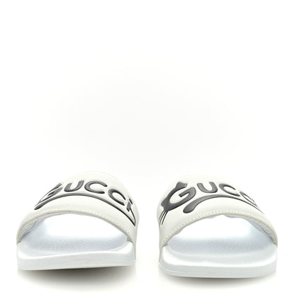Gucci Nappa Interlocking G Cat Womens Pursuit Slide Sandals 35 Great White 3 of 6