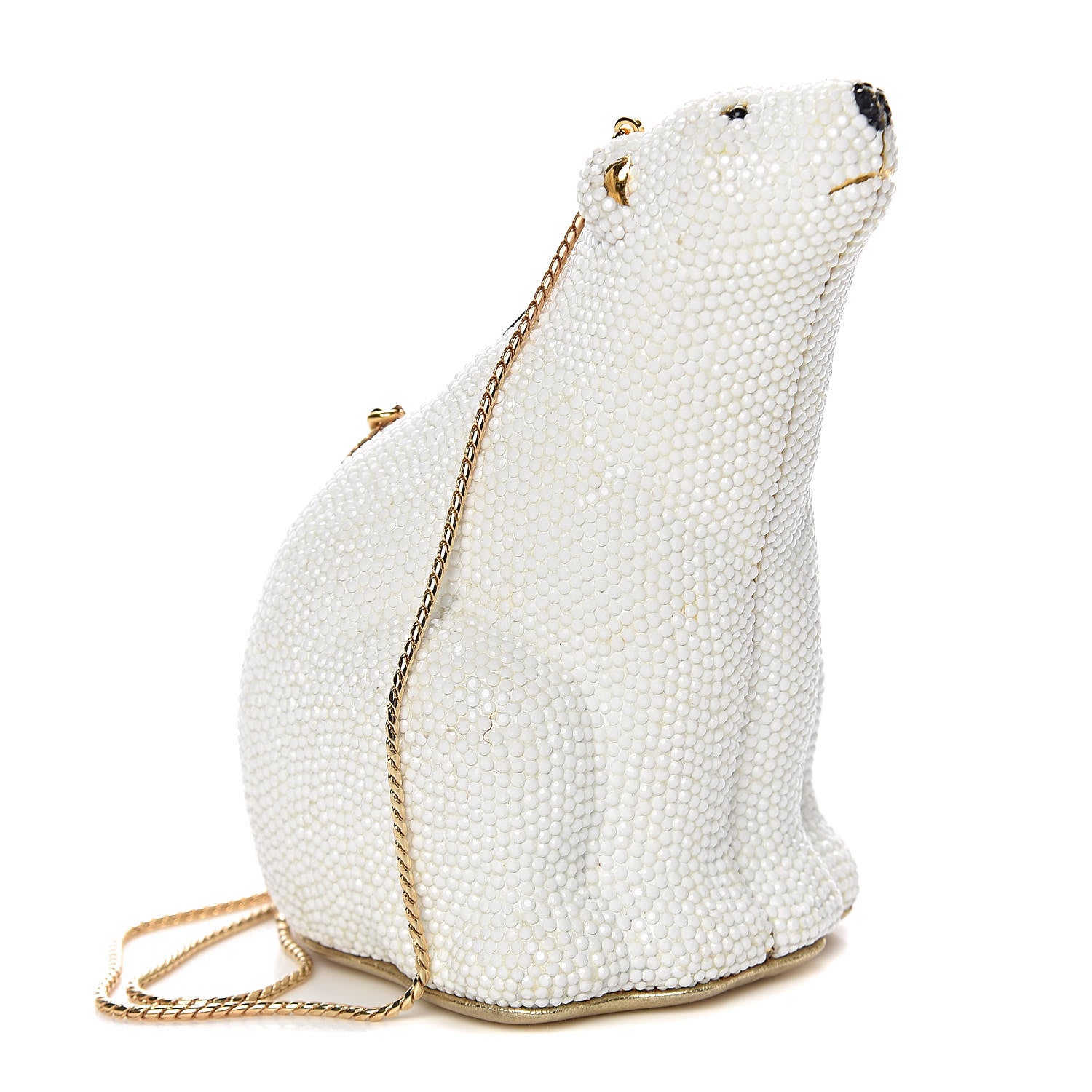 Judith Leiber Swarovski Crystal Polar Bear Minaudiere Clutch White 1 of 18