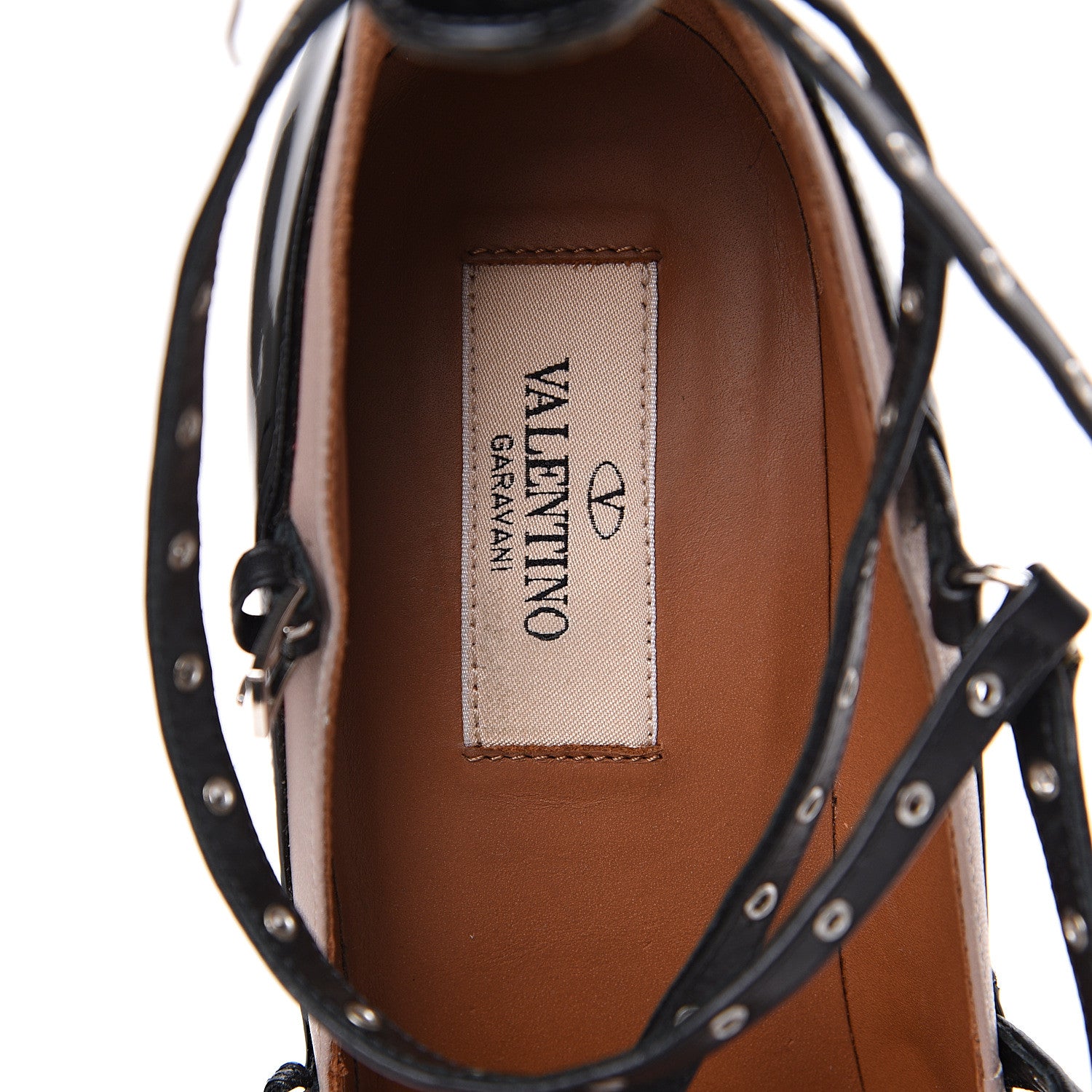 Valentino Garavani Patent Love Latch 100mm Pumps 37 Black Poudre 7 of 10