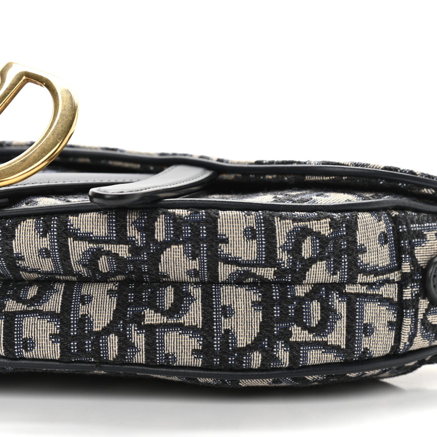 Christian Dior Oblique Mini Saddle Bag Blue 9 of 9