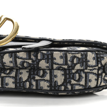 Christian Dior Oblique Mini Saddle Bag Blue 9 of 9