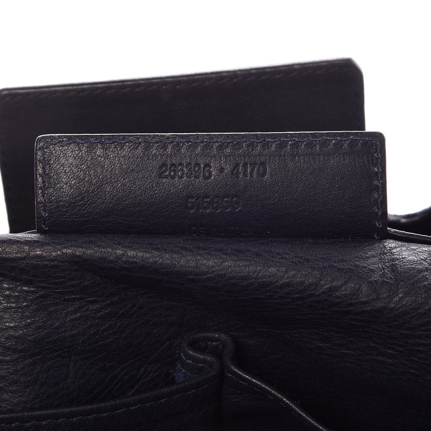 Calfskin Papier Ligne A5 Flap Tote Bleu Roi Black