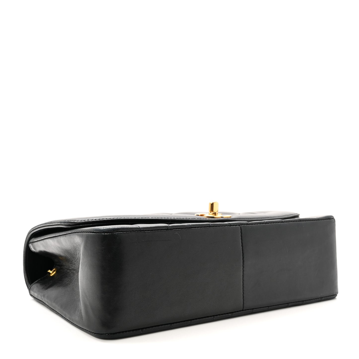 Lambskin Quilted Small Single Flap Black