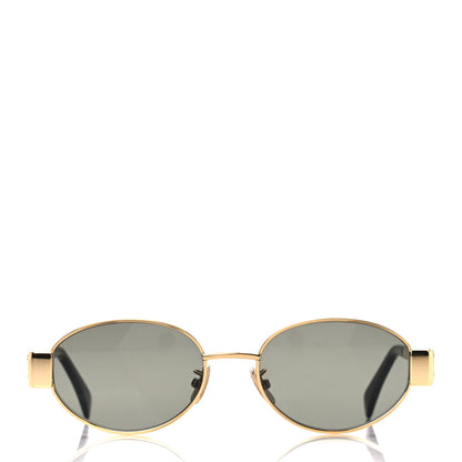 Celine Metal Triomphe 01 Sunglasses CL40235U Gold Green 2 of 8