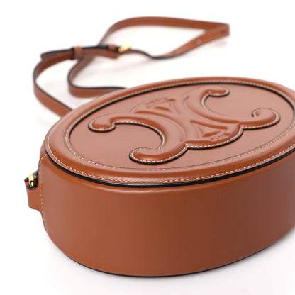 Celine Smooth Calfskin Cuir Triomphe Oval Bag Tan 7 of 8