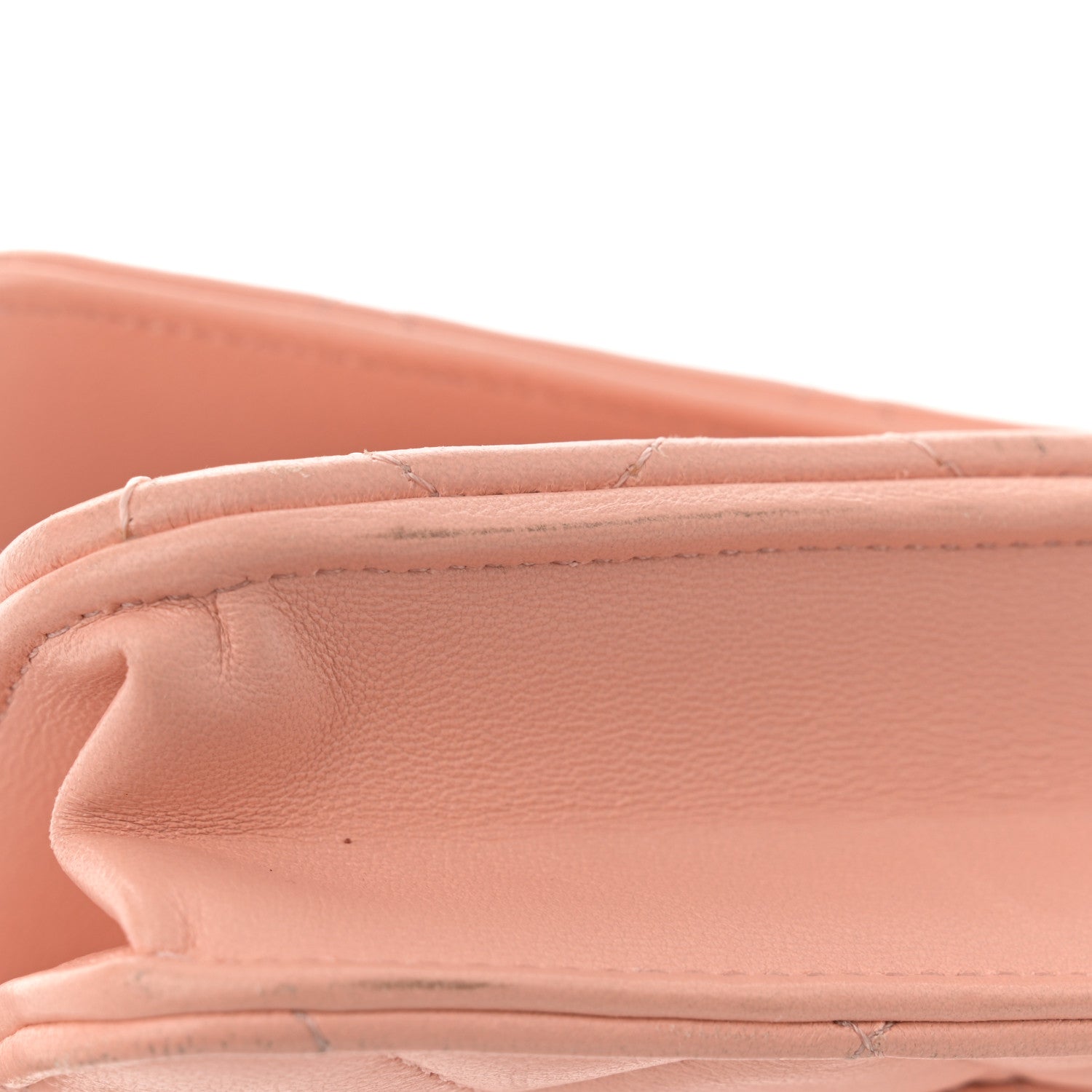 Chanel Lambskin Quilted CC Pearl Crush Wallet on Chain WOC Light Orange 4 of 12