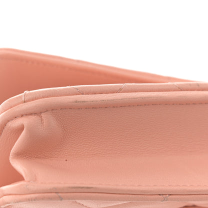 Chanel Lambskin Quilted CC Pearl Crush Wallet on Chain WOC Light Orange 4 of 12