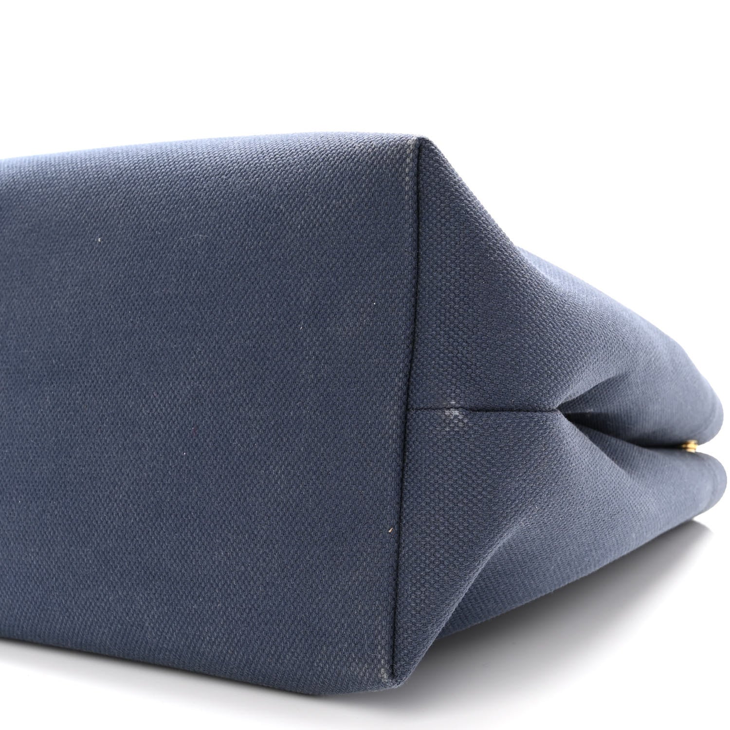 Celine Canvas Calfskin Horizontal Cabas Navy Tan 9 of 9