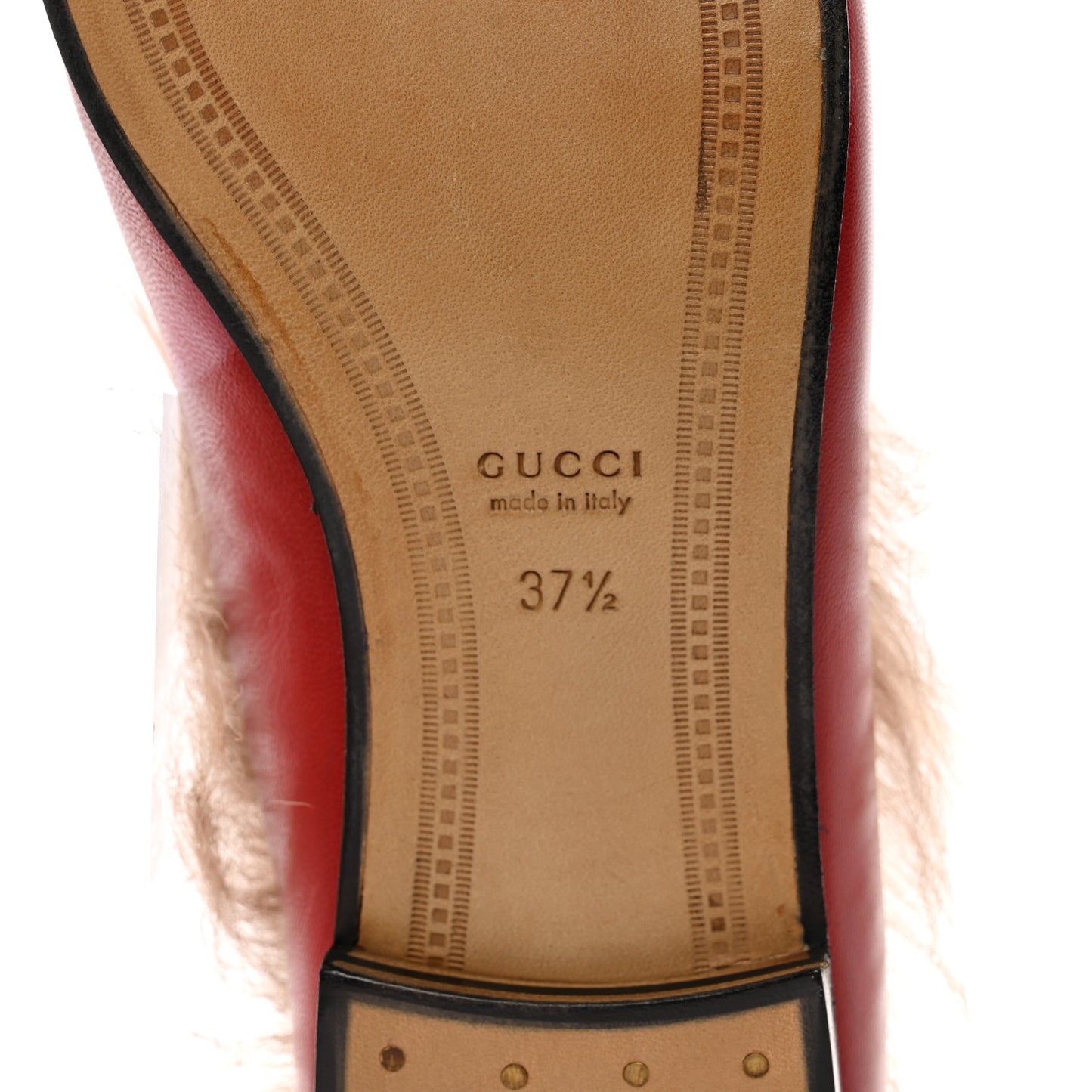 Malaga Kid Fur Womens Jordaan Loafers 37.5 Hibiscus Red Natural