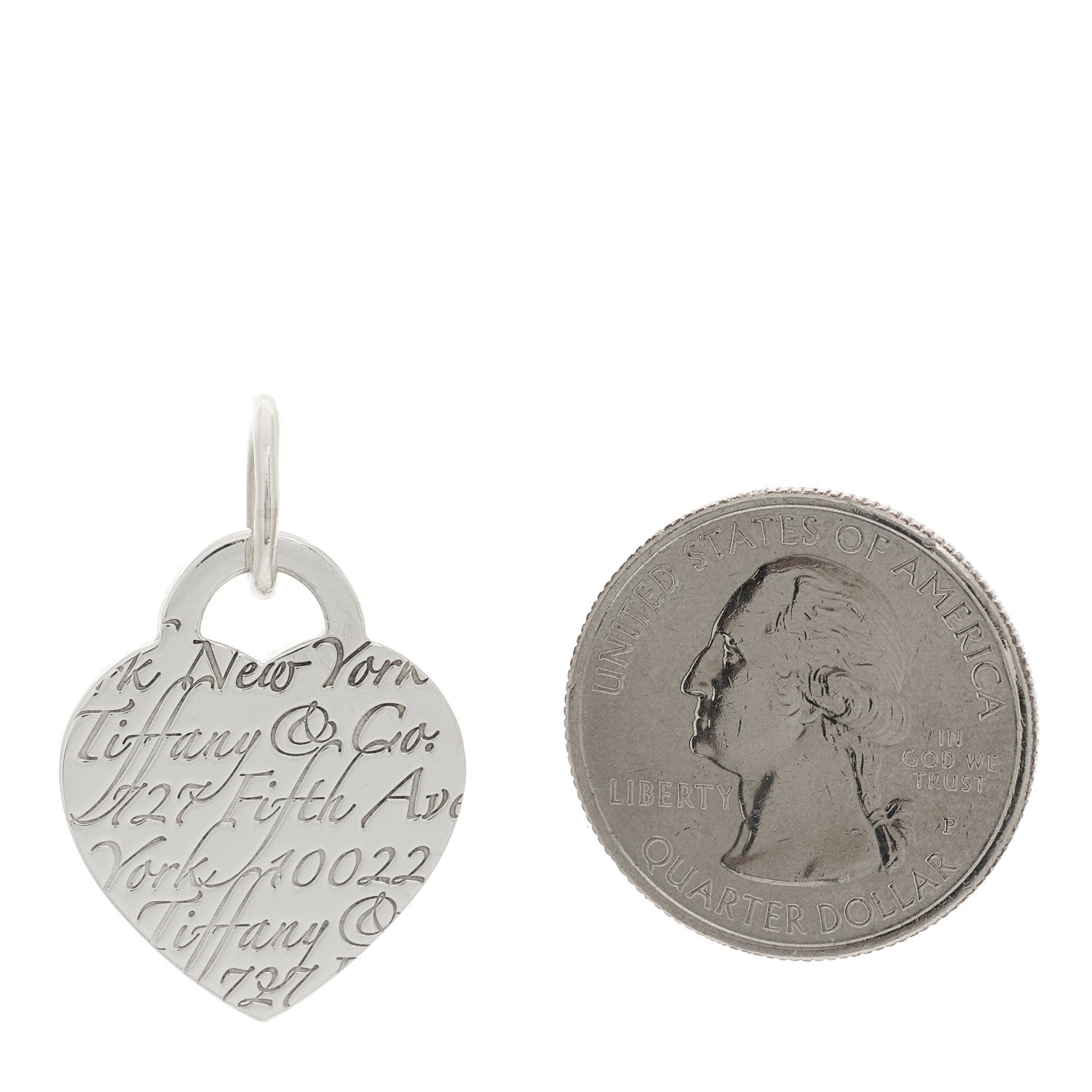 Tiffany Sterling Silver Notes Heart Tag Charm 2 of 3