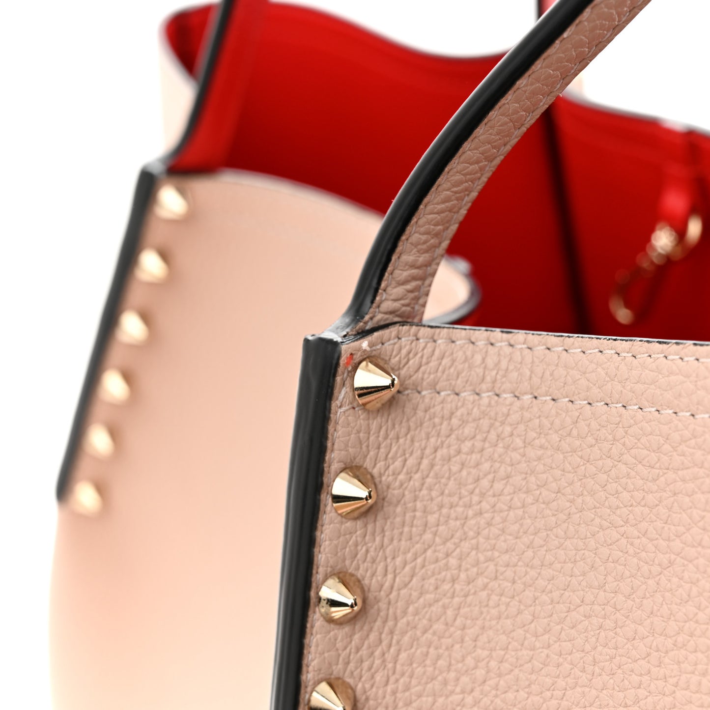 Calfskin Spiked Small Cabarock Shopper Tote Rose De Chine