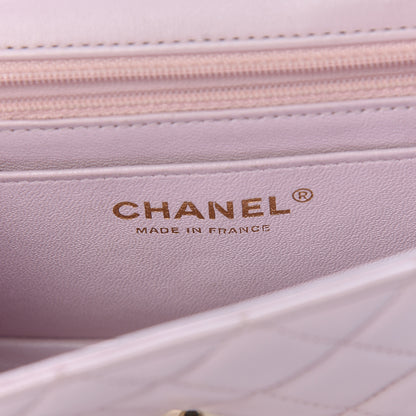Chanel Lambskin Quilted Mini Rectangular Flap Light Pink 6 of 10