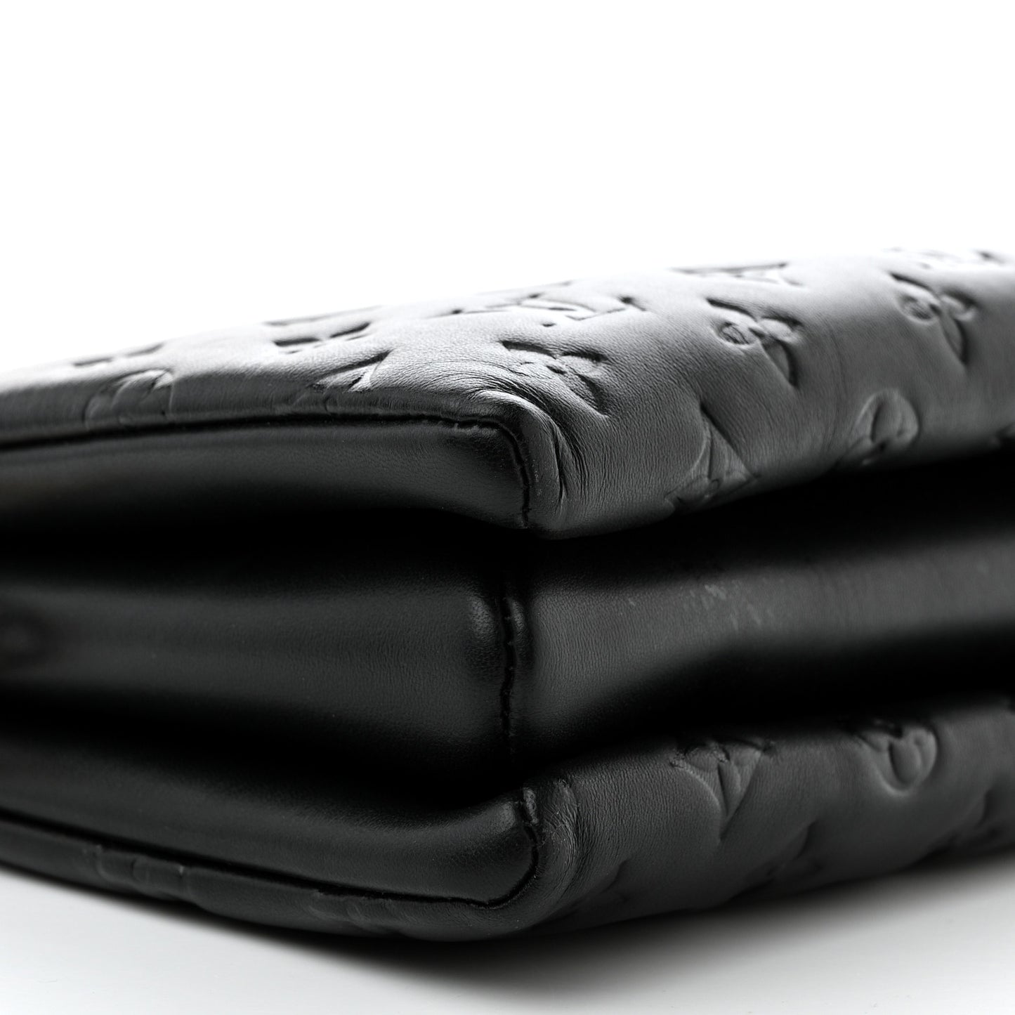 Lambskin Embossed Monogram Coussin PM Black