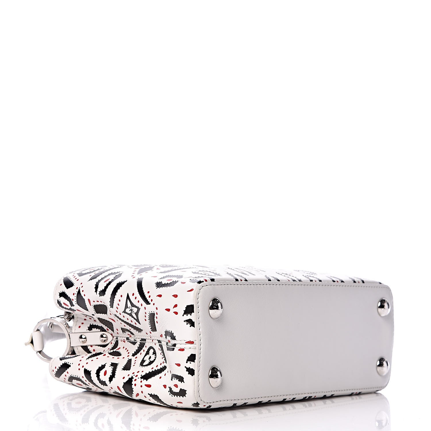 Louis Vuitton Taurillon Fleur Motif Capucines BB Black White 4 of 9