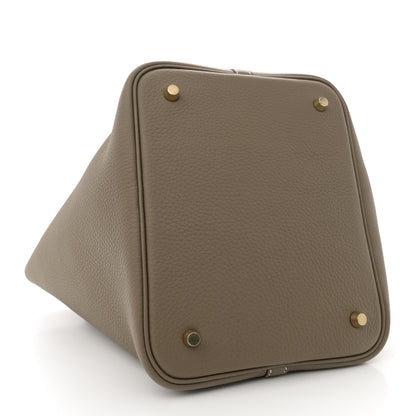 Hermes Taurillon Clemence Picotin Lock 22 MM Etoupe 4 of 11