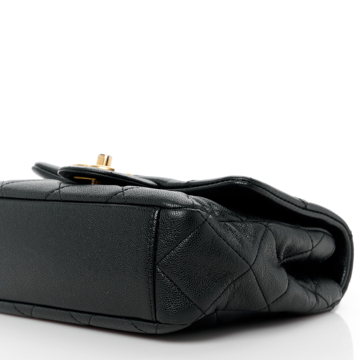 Chanel Shiny Caviar Quilted Mini Top Handle Flap Black 12 of 13