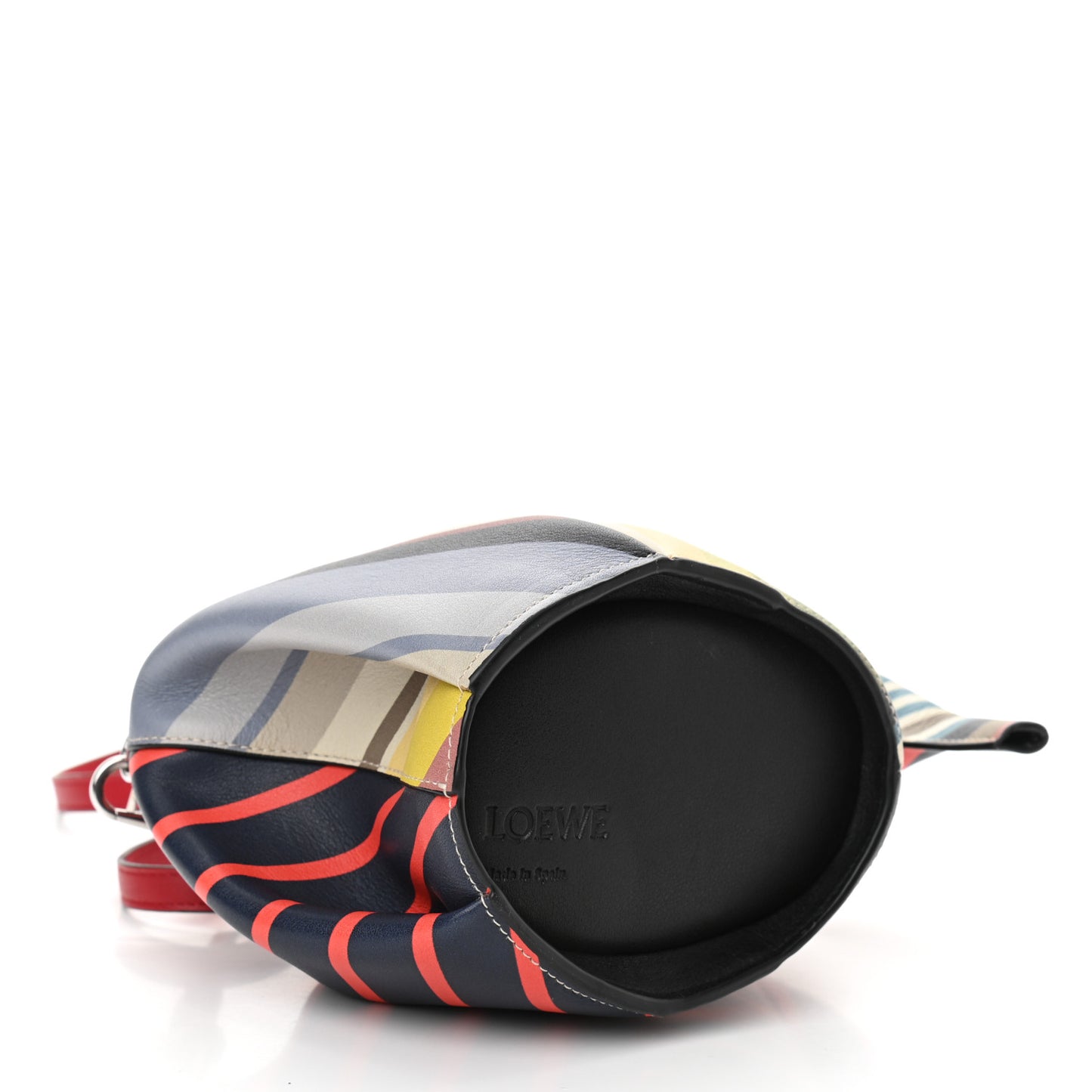 Calfskin Mini Stripe Elephant Crossbody Bag Multicolor