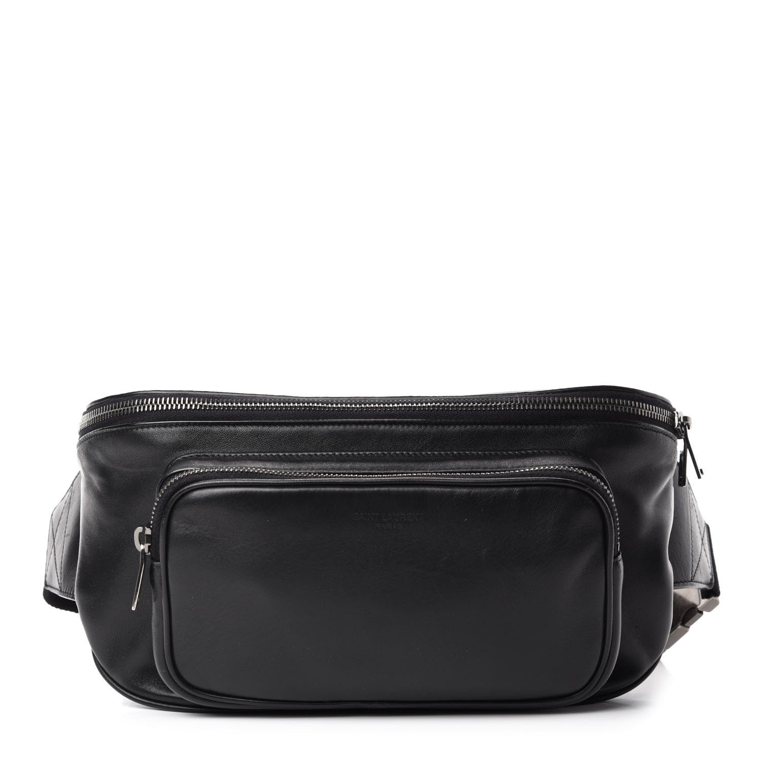 Saint Laurent Lambskin Subway Belt Bag Black 1 of 11