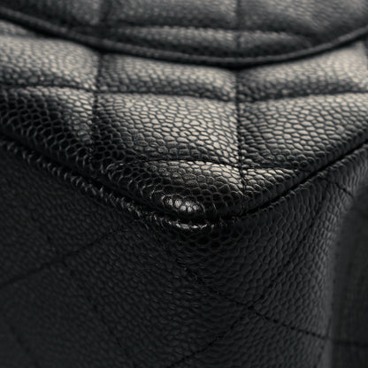 Chanel Caviar Quilted Jumbo Single Flap Black 12 of 14