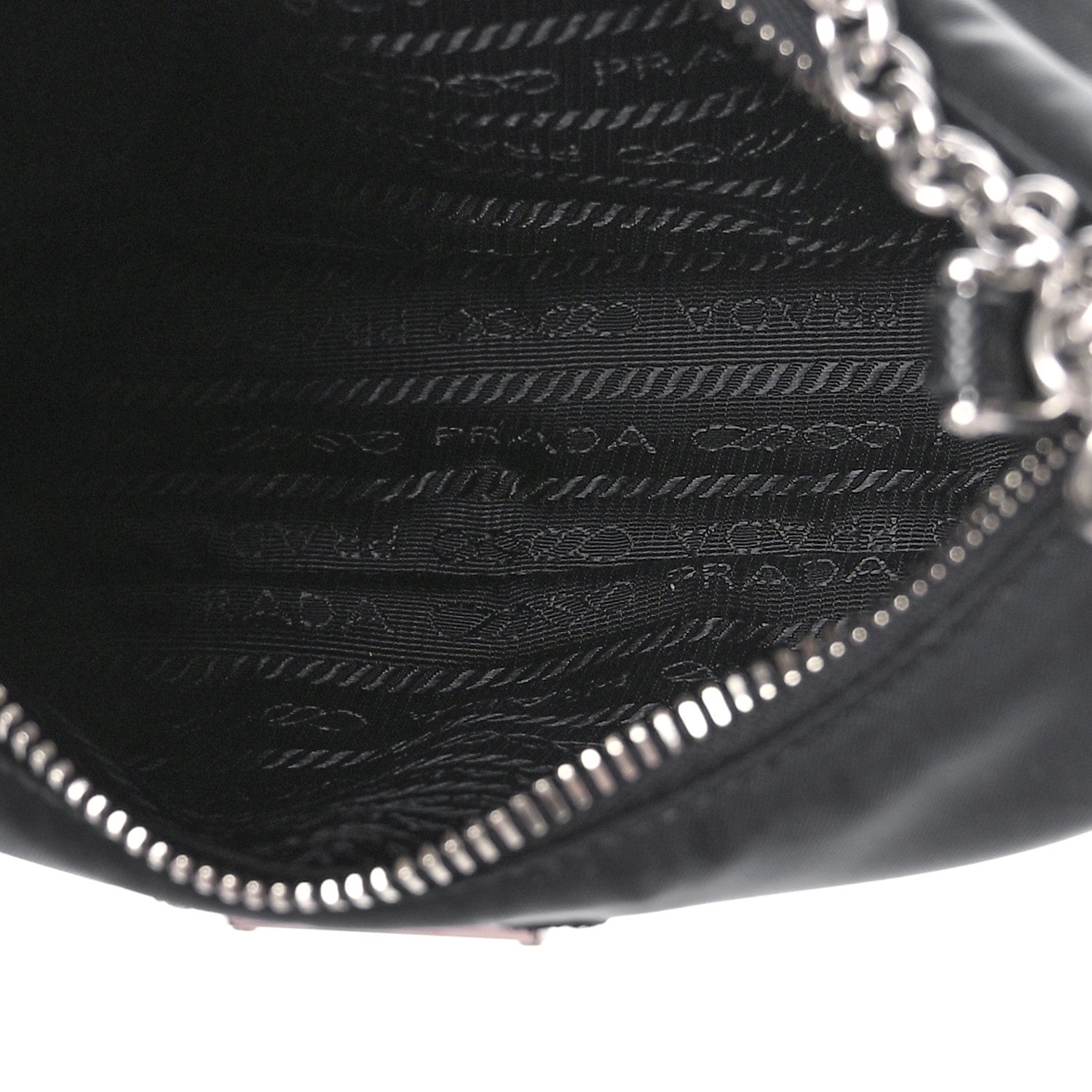 Prada Nylon Sequin Embellished Polka Dot Re-Edition 2005 Shoulder Bag Black 4 of 7