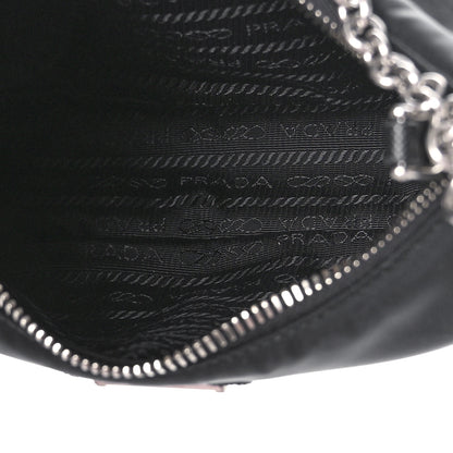 Prada Nylon Sequin Embellished Polka Dot Re-Edition 2005 Shoulder Bag Black 4 of 7