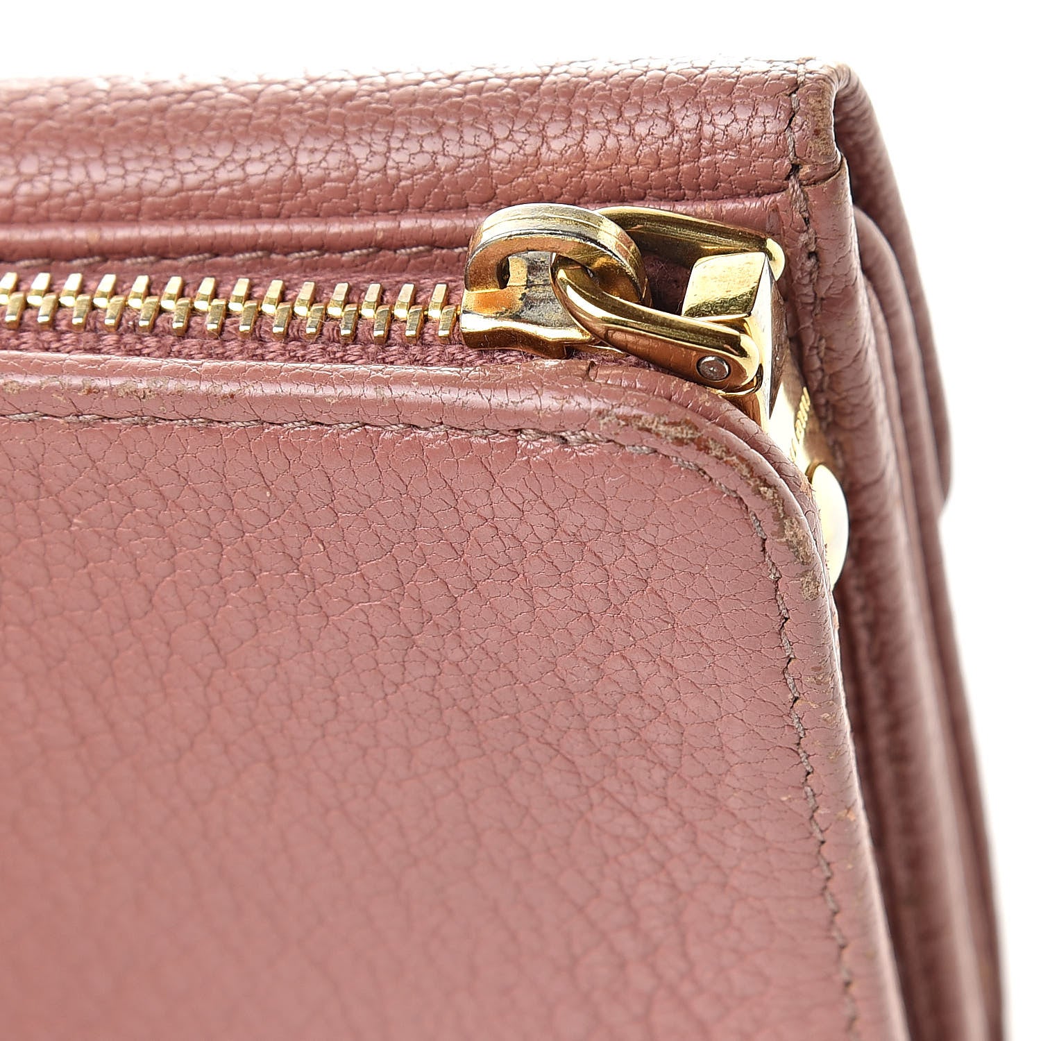 Miu Miu Goatskin Madras Flap Wallet Antico 15 of 16