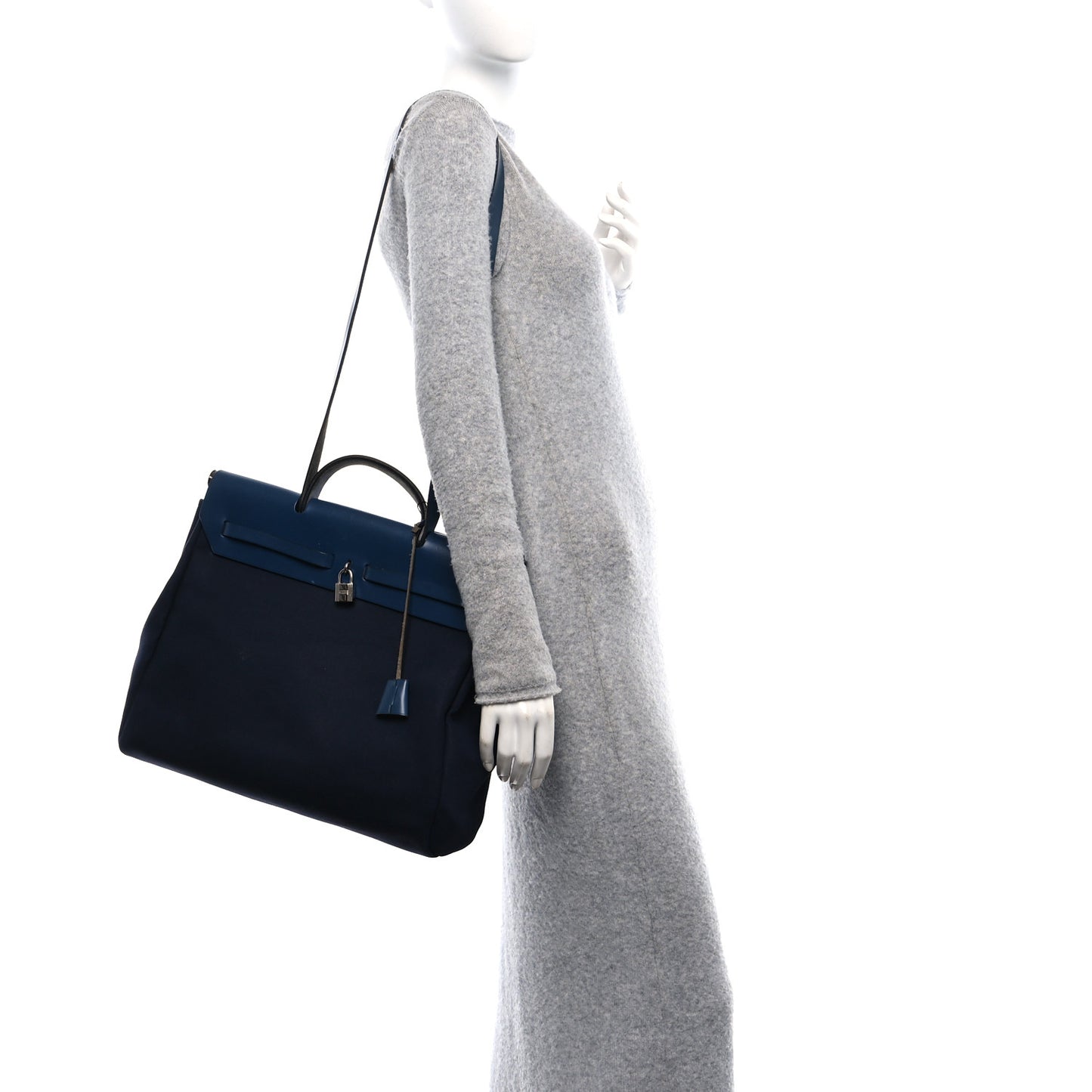 Toile Vache Calfskin Herbag 39 MM Navy