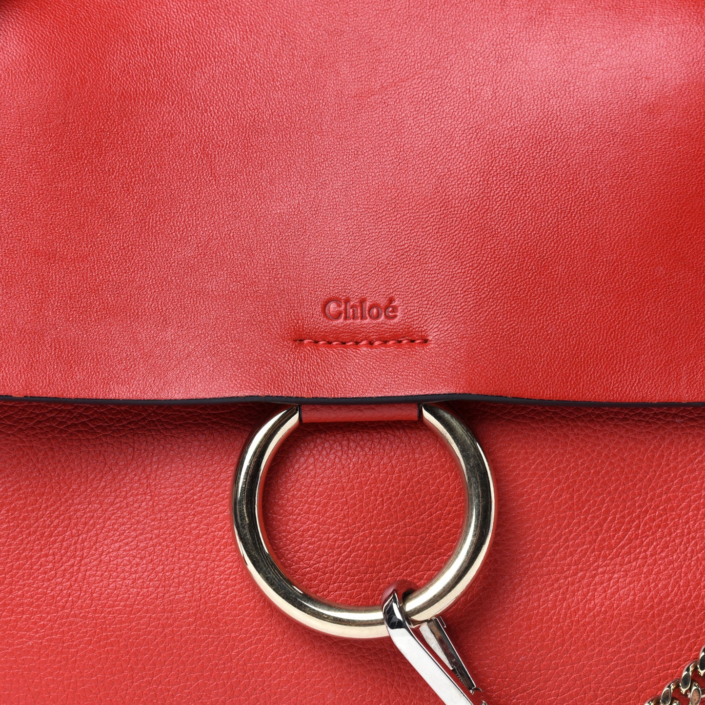 Calfskin Suede Medium Faye Shoulder Bag Sepia Red