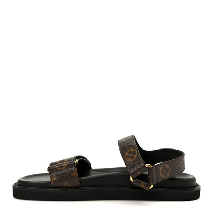 Louis Vuitton Monogram LV Sunset Comfort Flat Sandals 40 Cacao Brown 1 of 10