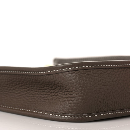 Hermes Taurillon Clemence Amazone Evelyne TPM Etoupe Bleu Indigo 7 of 10